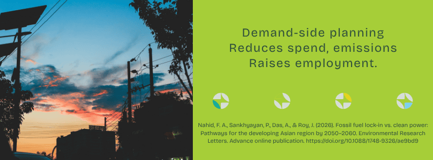 Demand-side planning reduces spend, emissions, raises employment in Asia.