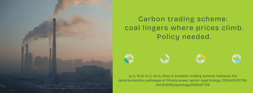 Pollution from power plants with a green info box about carbon trading scheme.
